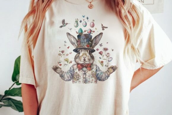 Download Whimsical Easter Bunny with Flowers Png - Bunny with flowers png Collection