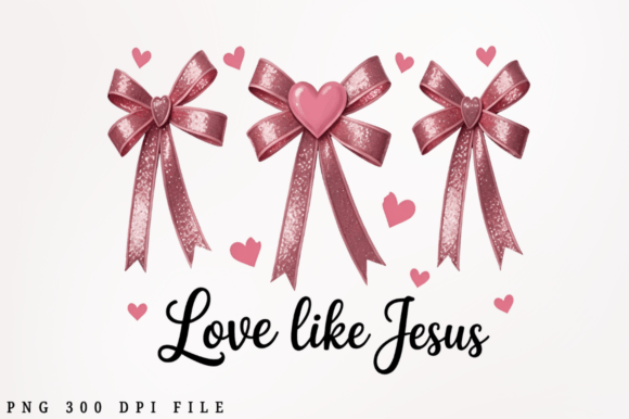 Download Love Like Jesus PNG, Coquette Bow Christ - Jesus png Collection