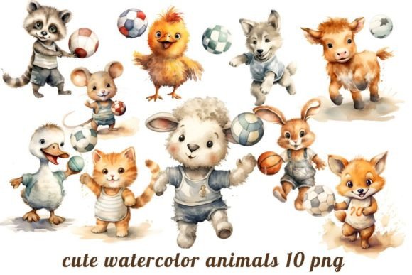 Download Watercolor Cute Animal Clipart Bundle - Premium Resources